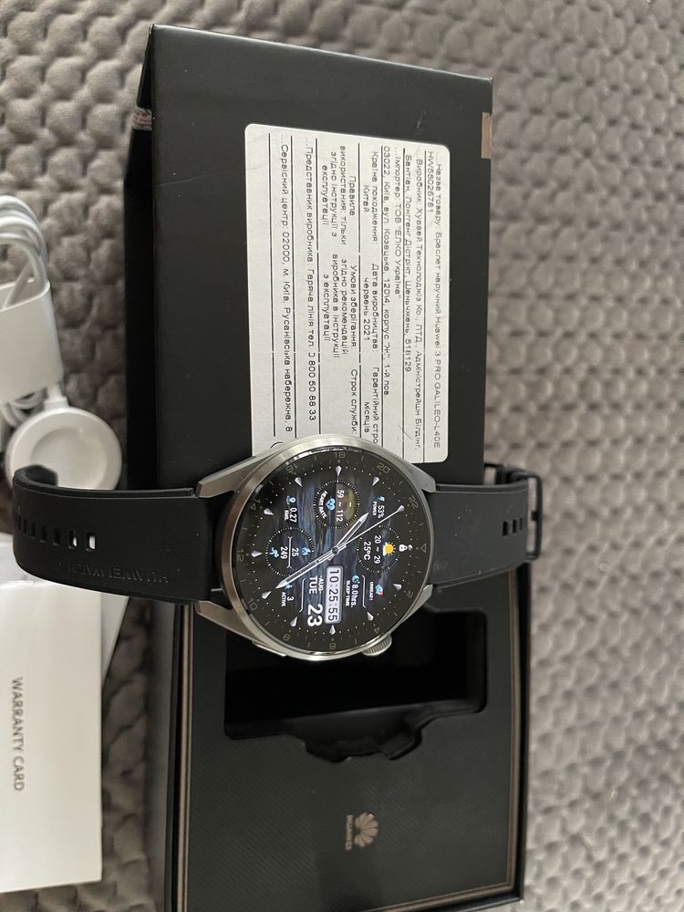 Смарт-годинник Huawei Watch 3 Pro (Classic Titanium)