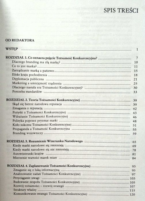 TOŻSAMOŚĆ KONKURENCYJNA nowe spojrzenie na markę, Anholt, UNIKAT!