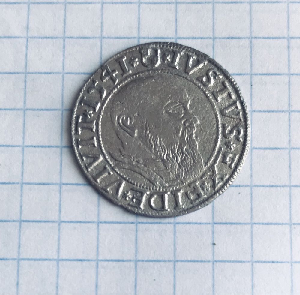 Монета 1541 год грош Альбрехт Пруссия для Польши серебро оригинал