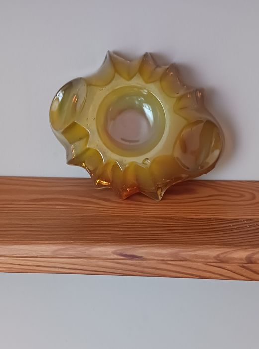 Kolorowa popielniczka HSG Ząbkowice. Vintage