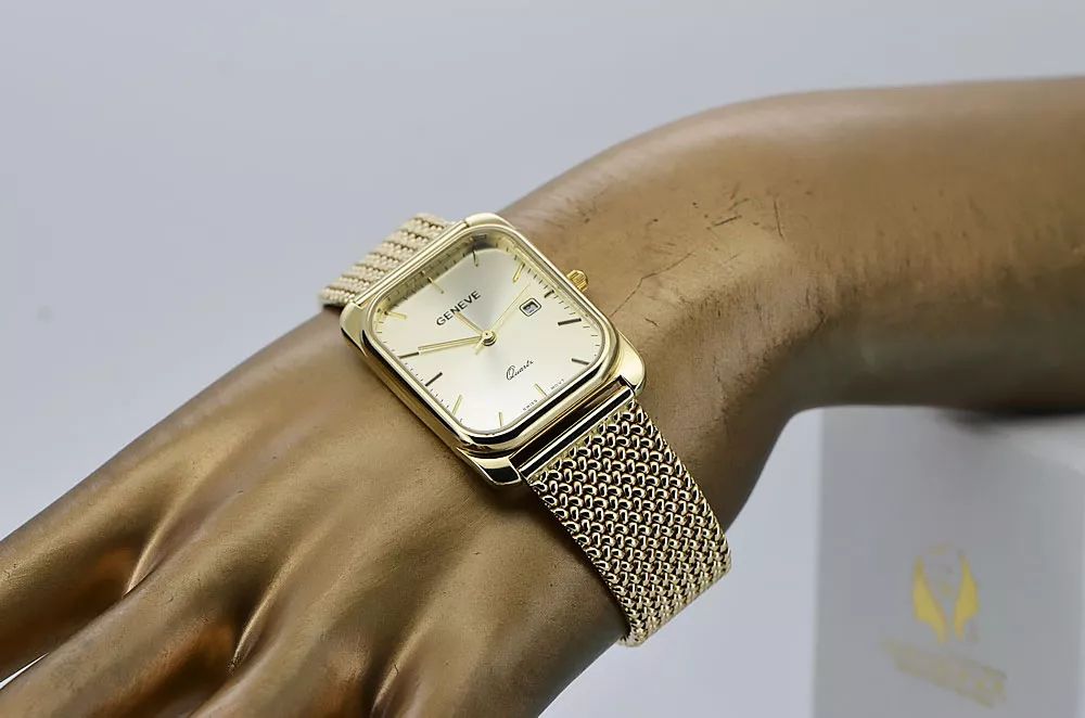 Złoty zegarek męski damski 14k 585 Geneve mw001y&mbw021y Gdańsk