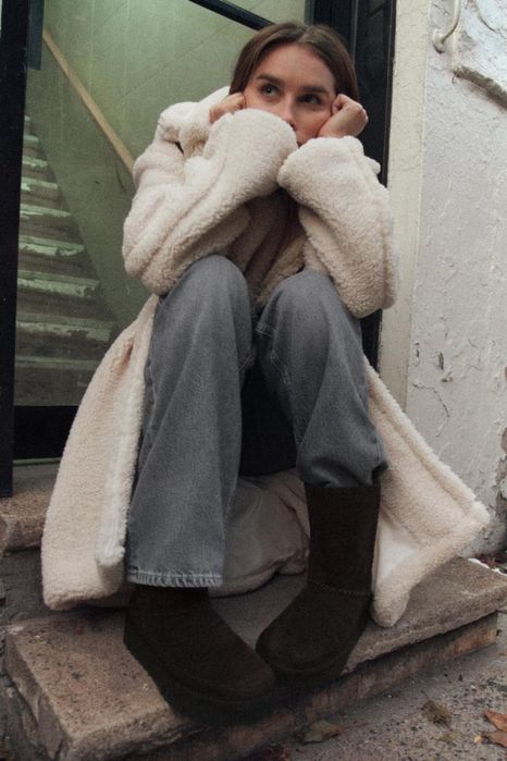 ‼️Угги шоколадні коричневі уггі ugg чоботи сапожки ботінки дутіки zara