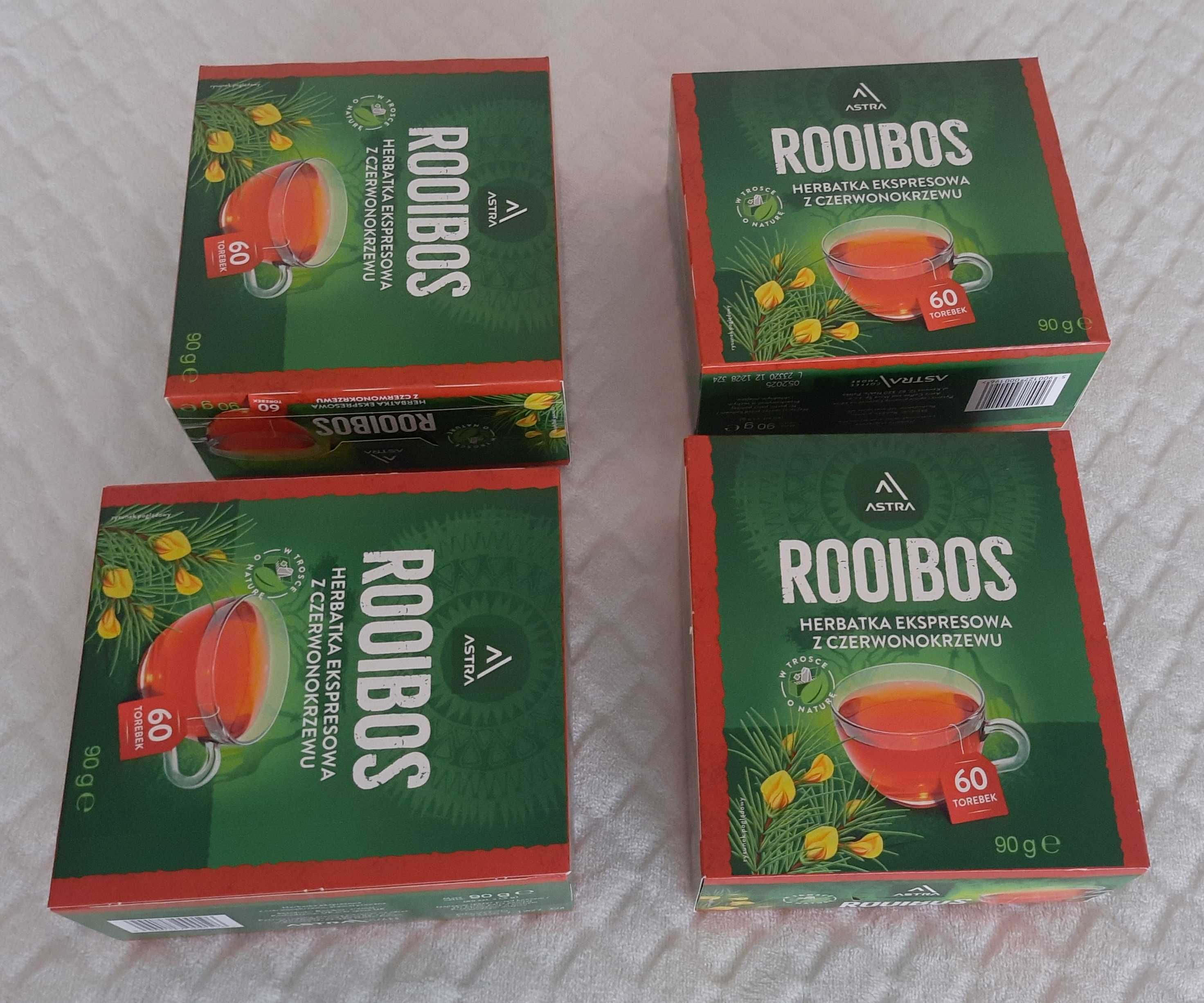 Herbata ekspresowa z czerwonokrzewu, Rooibos, Astra, 60 torebek