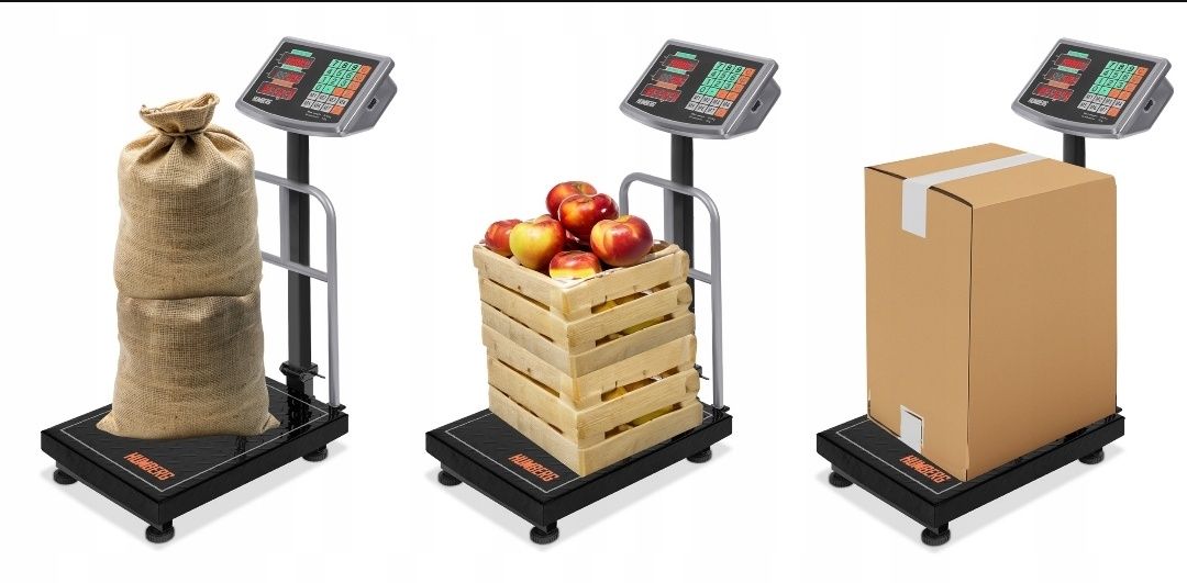 Waga sklepowa platformowa z oparciem 150kg elektroniczna na akumulator