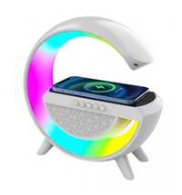 Настільна лампа-нічник RGB з бездротовою зарядкою, Bluetooth колонкою