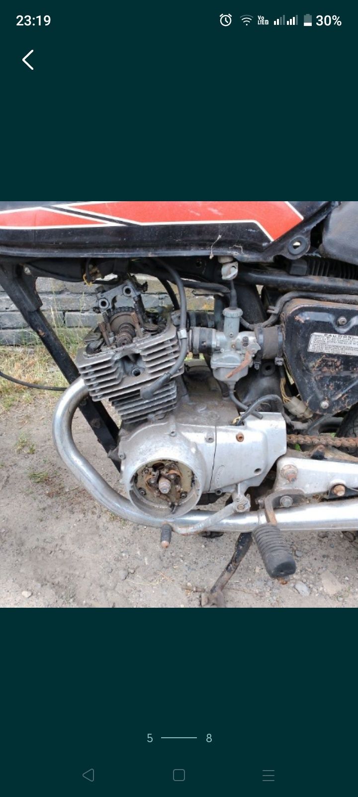 honda cb 125 części silnik wał skrzynia stator gaźnik lagi kanapa bak