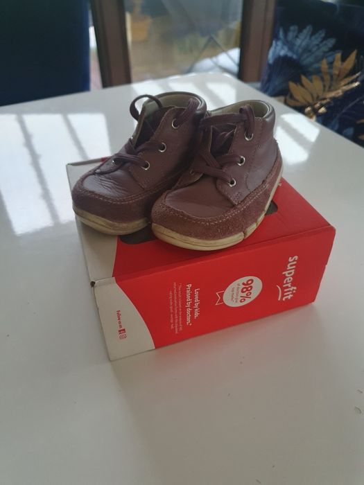 Buciki trzewiki Superfit Flexy Lila Nappa Velour 20 fioletowe skòra