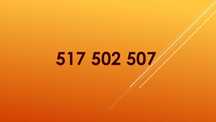 Ładny Złoty numer dla firm 517.502.507
