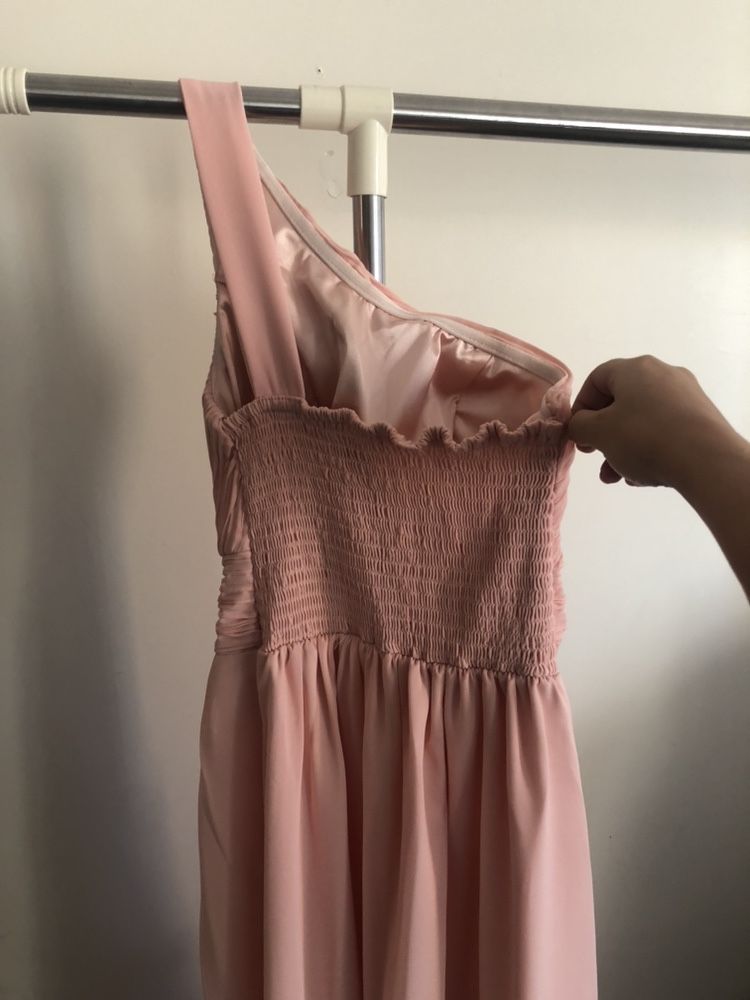 Vestido rosa cerimónia