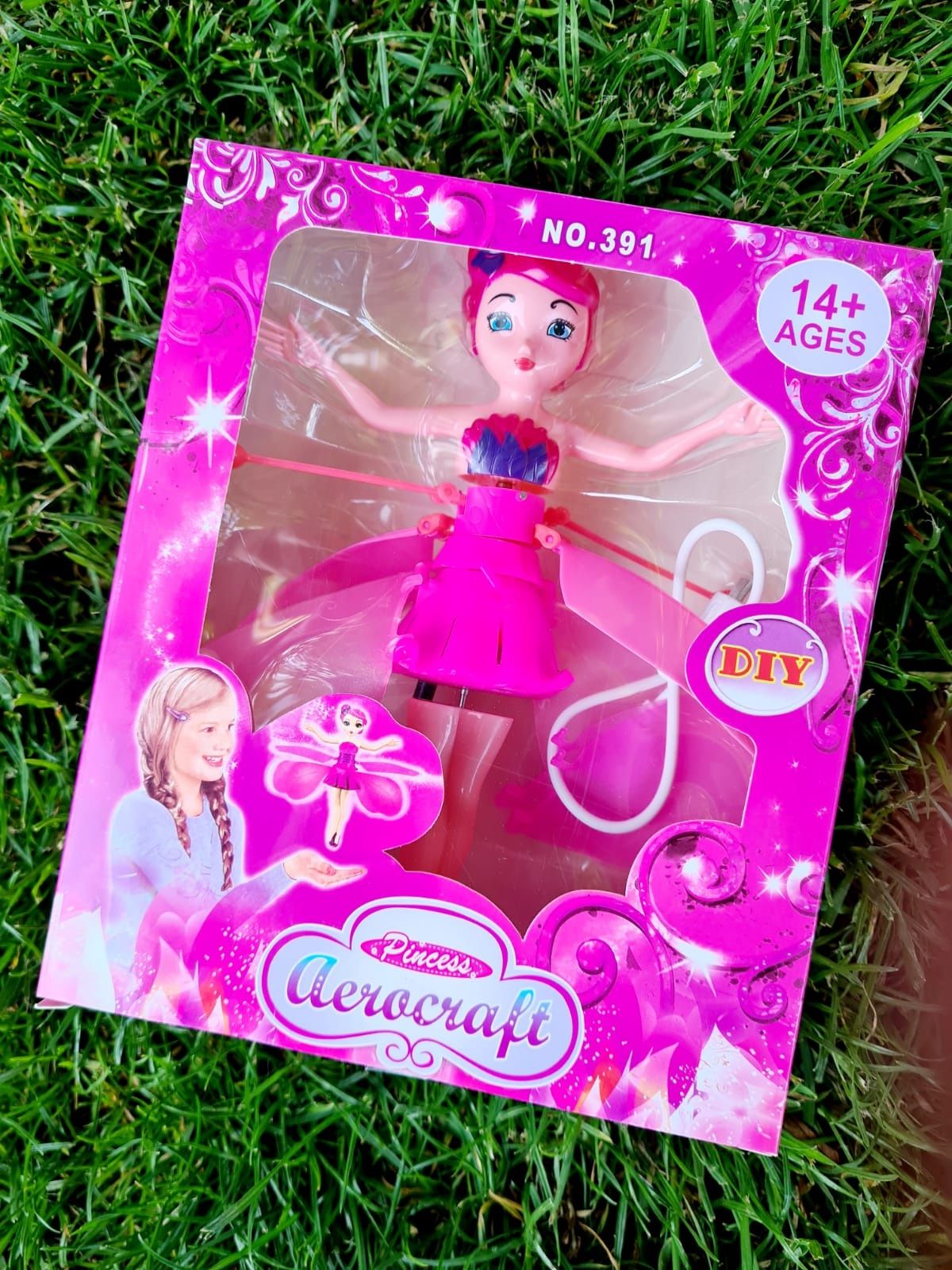 Nowa super laleczka lalka latająca wróżka różowa zabawki