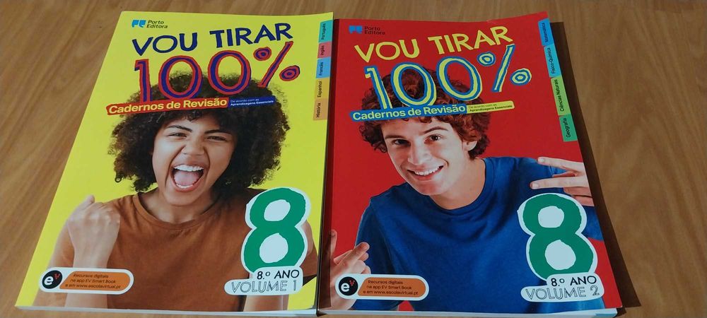 Livros de apoio escolar -  Vou tirar 100% - 8º ano e 7º ano