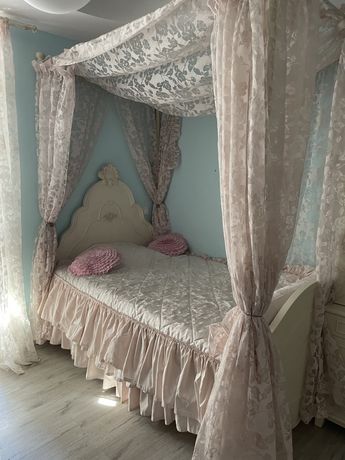 Мебель для девочки, спальня, кровать в детскую, стенка, трюмо