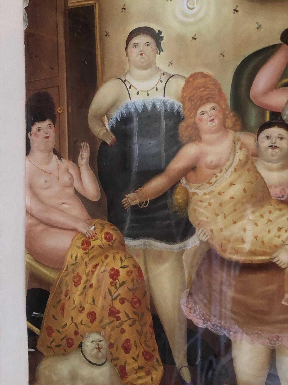 Quadro com impressão de Botero, A casa de Ana Molina.