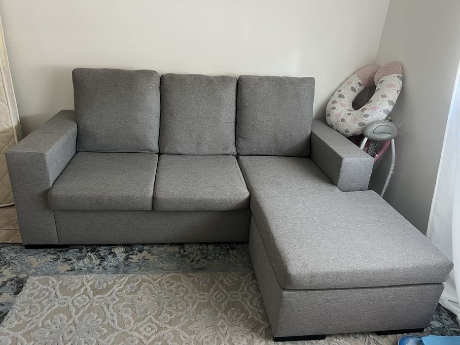 Sofá com chaise longue reversivel