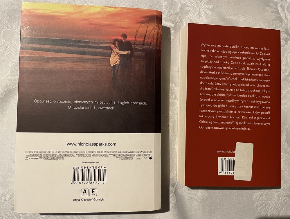 Nicholas Sparks Ostatnia piosenka + list w butelce