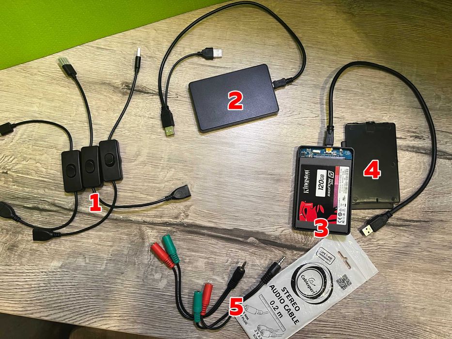 Комплектующие для ПК, Внешний карман, HDD, SSD, разветвитель Jack 3.5