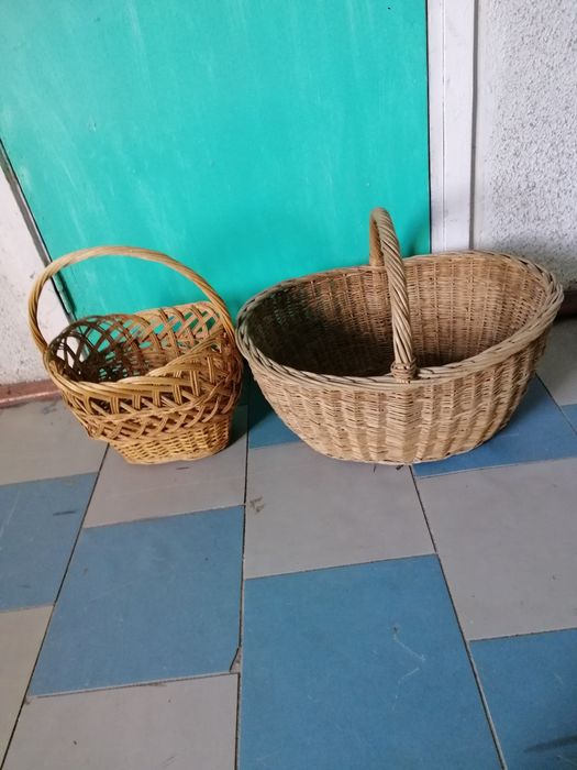 Кошик великий і менший. З натурального матеріалу.