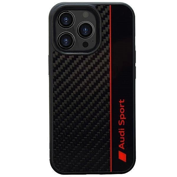 Etui Audi Carbon Fiber Stripe na iPhone 13 Pro / 13 - czarne