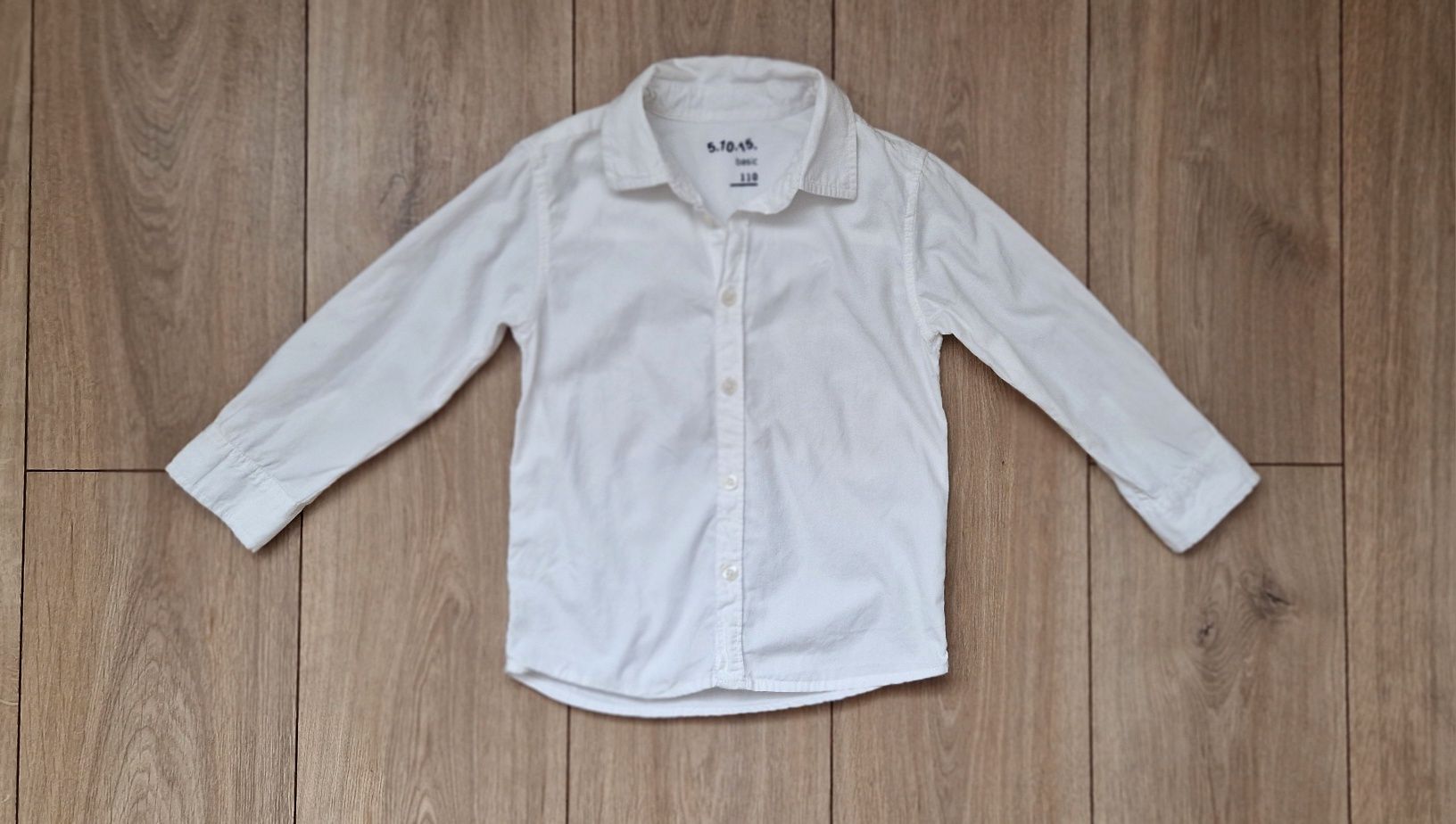 Biała koszula dla chłopca, 5.10.15, długi rękaw 110 cm