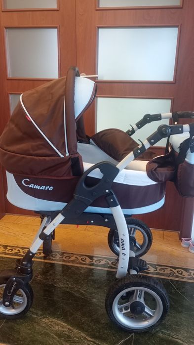 Wózek głęboki Camaro Kolor czekoladowo niebieski