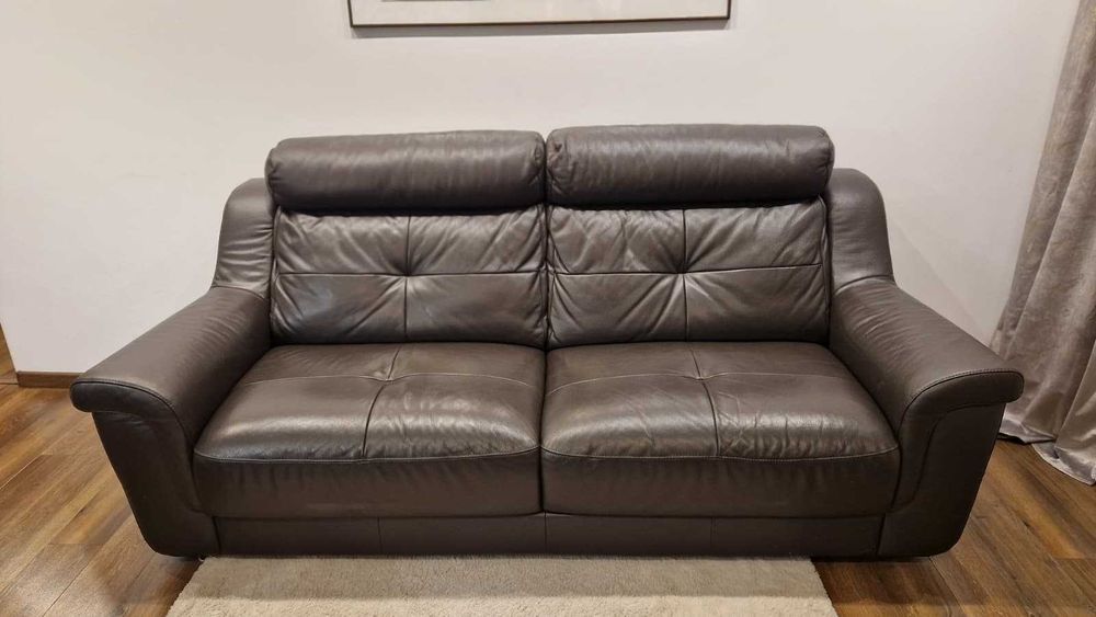 Sofa Vero Artemisia. Skóra naturalna. Funkcja spania.