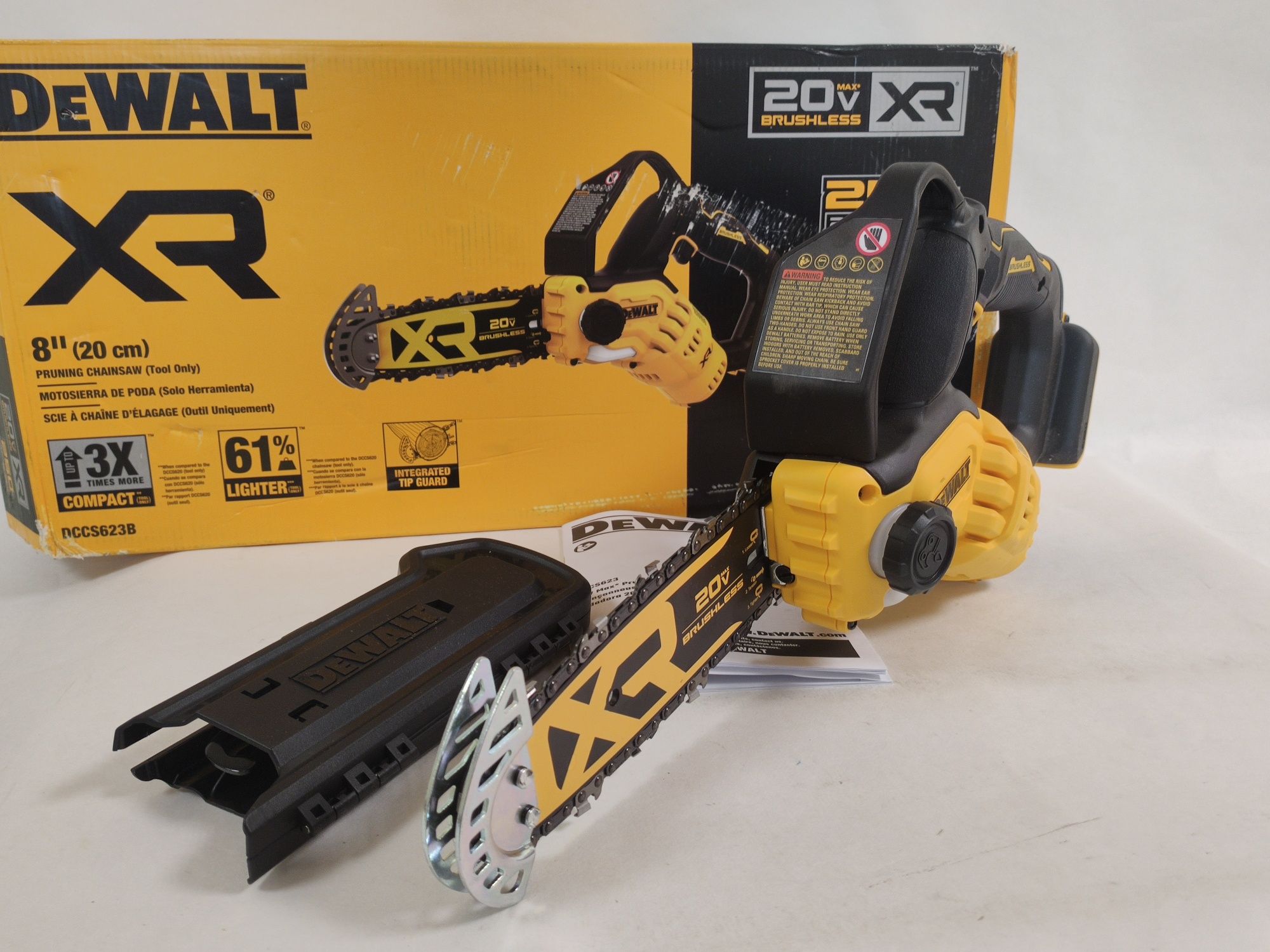 Акумуляторна ланцюгова підрізна пилка DeWALT DCCS623b XR 20Vmax