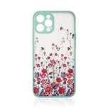 Design Case etui do iPhone 13 Pro Max pokrowiec w kwiaty zielone