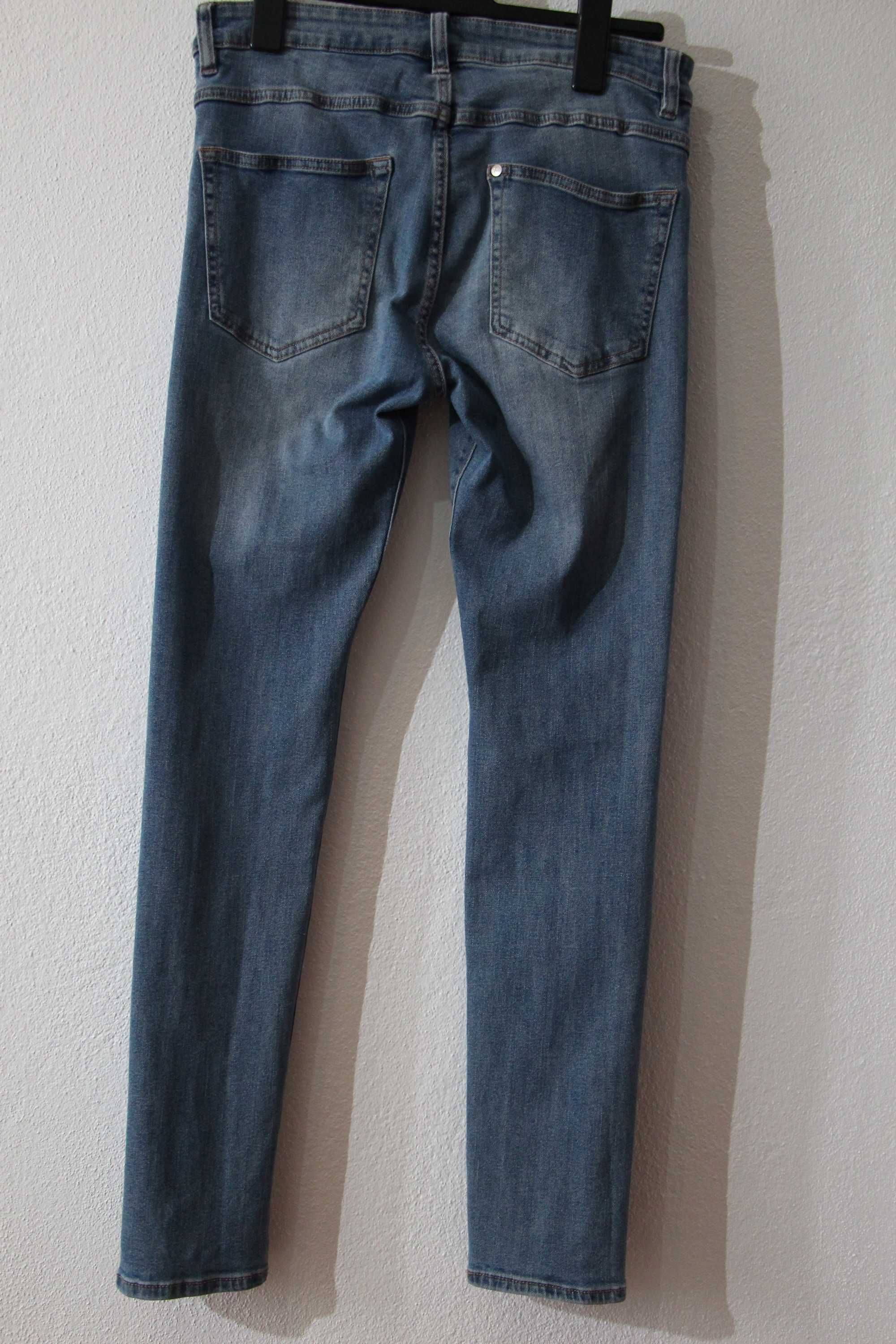 Calças ganga H&M 30 Skinny Low Waist