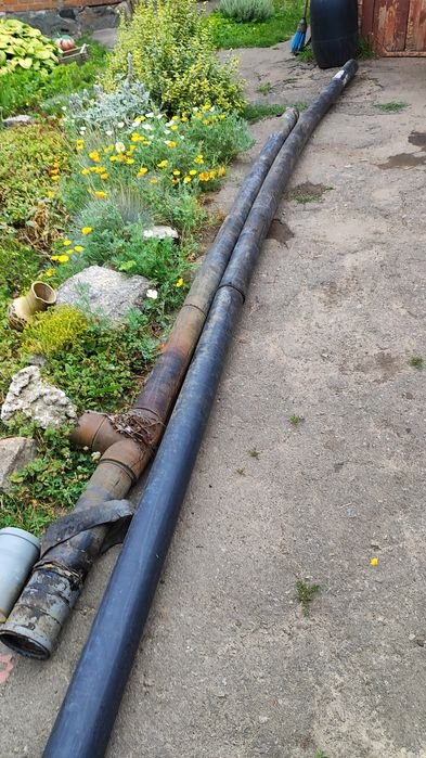 Продам труби.   100.  Сантехнічні та азбестові  8м бу