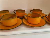 Conjunto 6 chavenas chá- grês