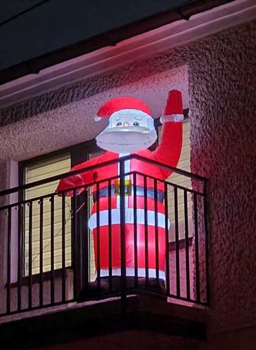 Dmuchany MIKOŁAJ Duży Nadmuchiwany Stojący Świecący Zewnętrzny LED 180