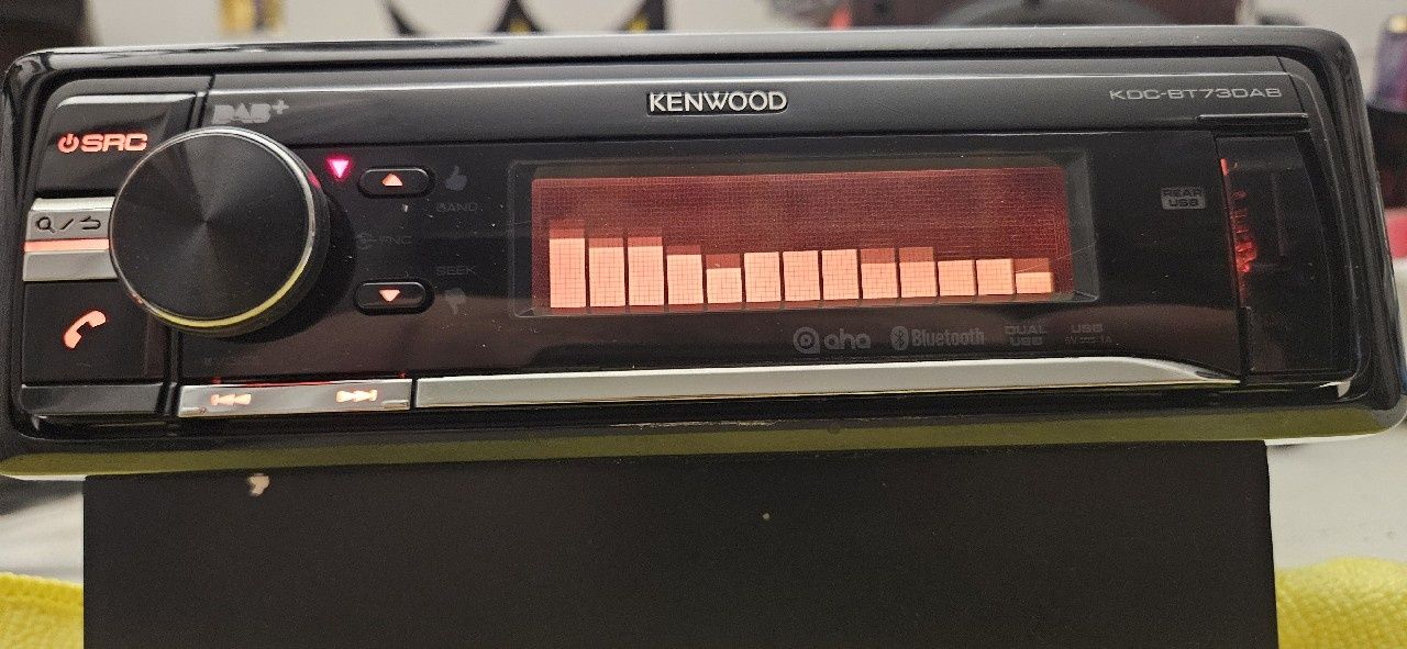 Kenwood KDC-BT73DAB DSP DTA 3XRCA mic PILOT nowa antena DAB