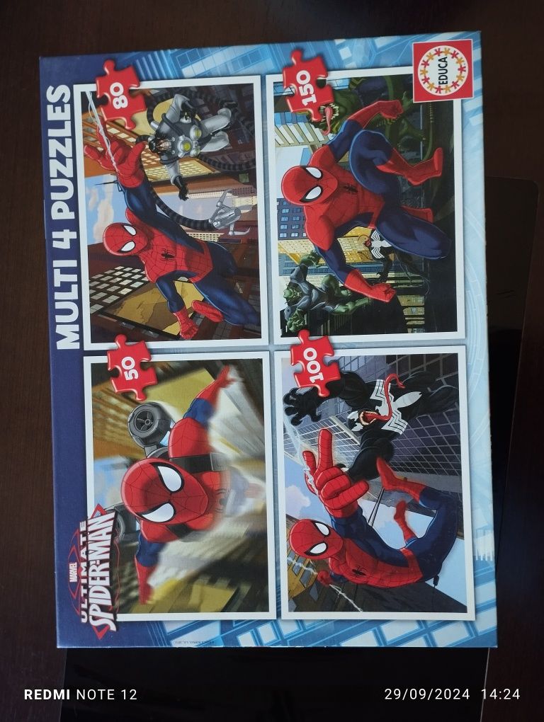 4 Puzzles homem aranha