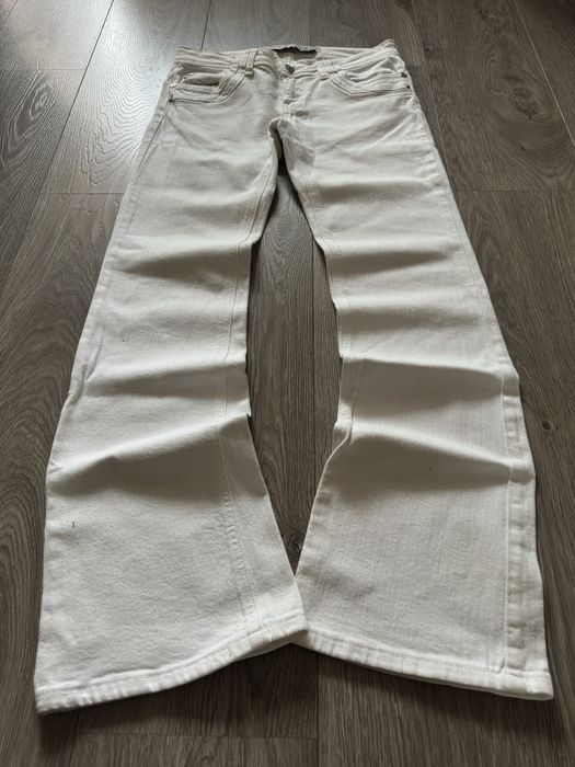 Буткат джинси білі Bootcut клеш флеер Flared ск8 реп