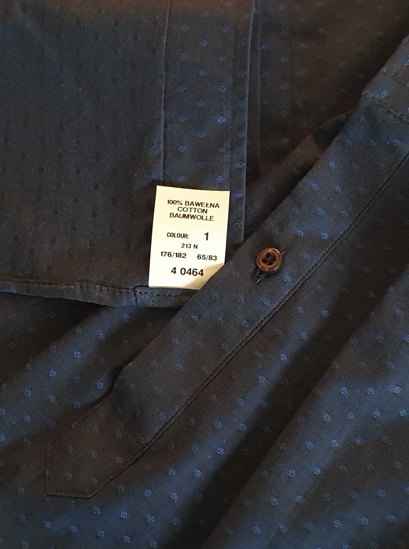 WILLSOOR koszula męska granatowa rozm. XL kołnierzyk 44