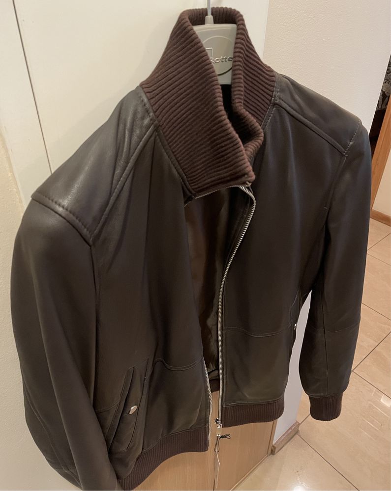 ZARA - męska kurtka skóra naturalna