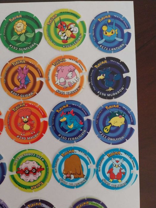 Pokémon Voa Tazos, vários disponíveis, raros, coleção limitada vintage