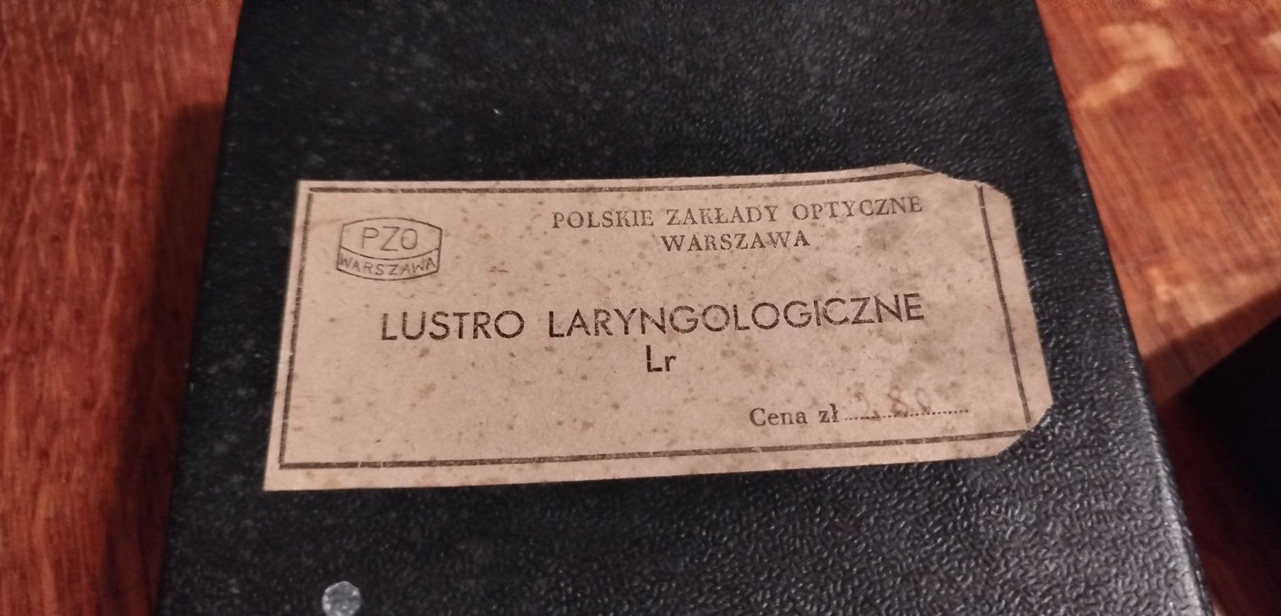 Lustro laryngologiczne PZO Warszawa.