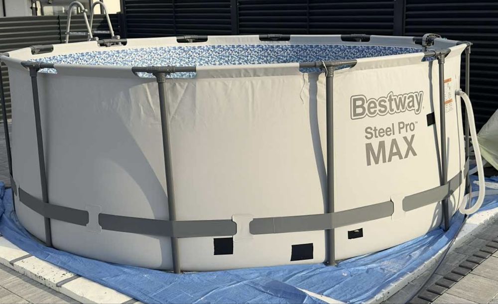 Basen stelażowy ogrodowy okrągły 366x122cm BESTWAY