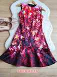 Karen Millen elegancka rozkloszowana sukienka S36 w kwiaty