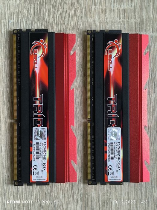 Pamięć RAM DDR3 16GB (2x8) 2400 CL10 G.Skill TridentX