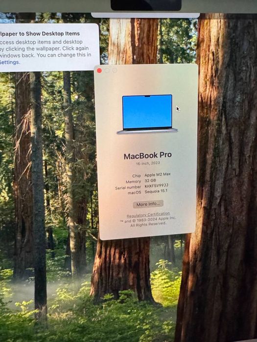 Apple Macbook Pro 16’ M2 Max, 32GB RAM, 1 TB SSD