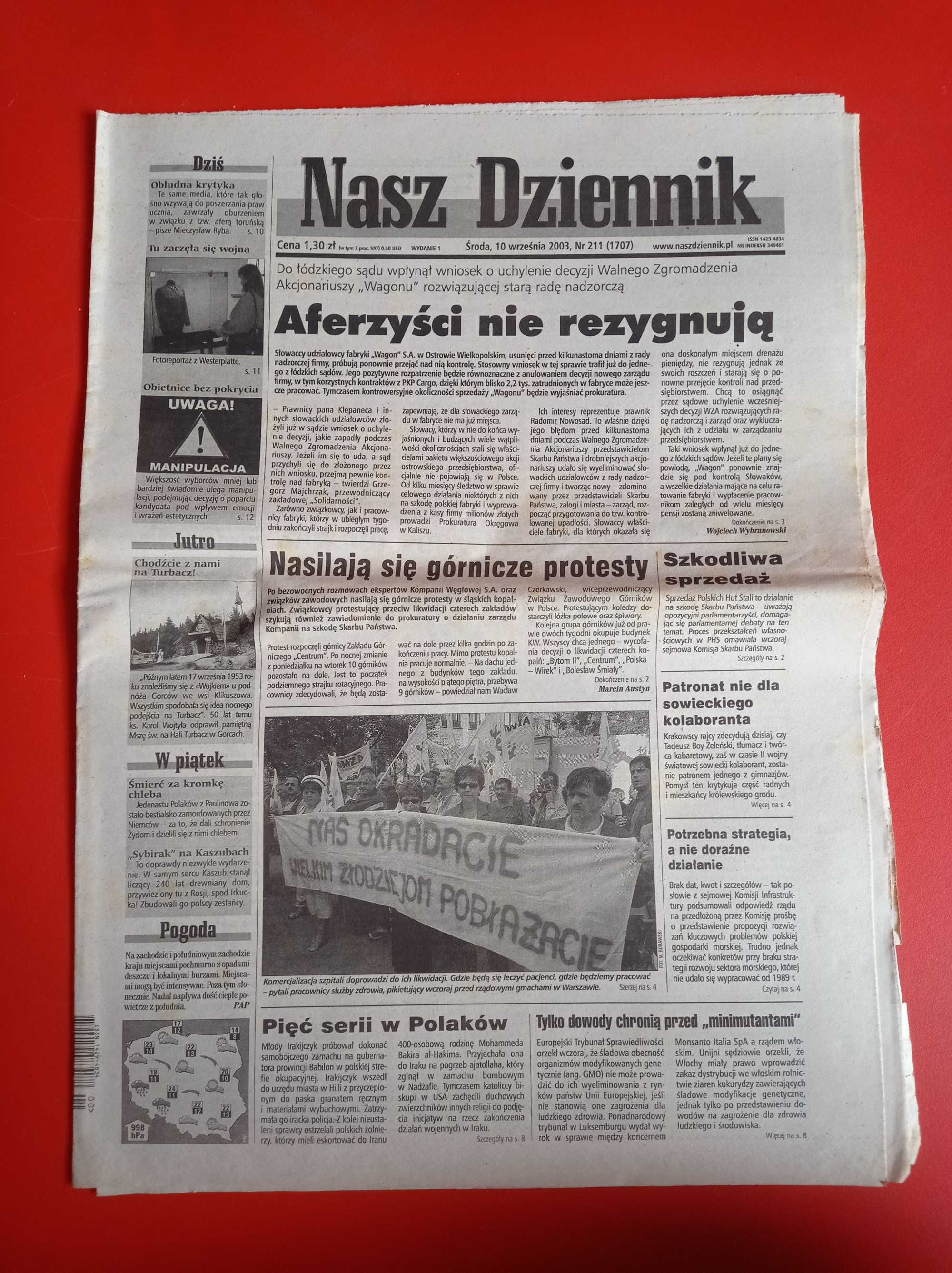 Nasz Dziennik, nr 211/2003, 10 września 2003