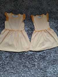 Sukienki 5 10 15 rozmiar 128 Bliźniaczki, dla bliźniaczek