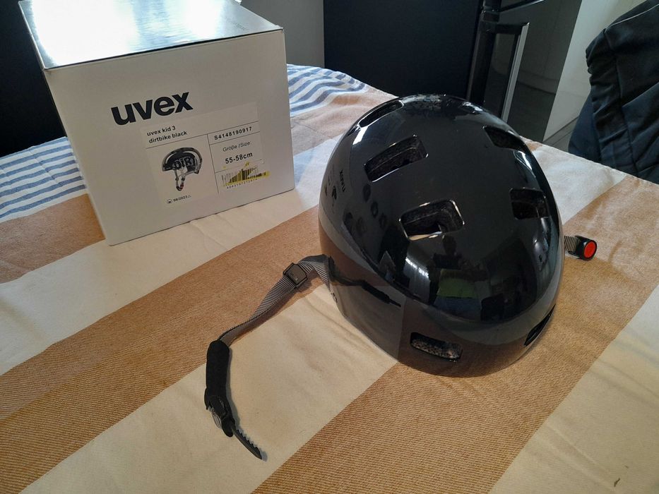 Kask orzeszek bmx UVEX KID 3 Dirtbike Black 55-58