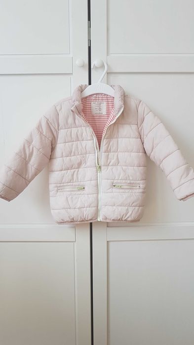 Kurtka zara 104 pudrowy róż kurteczka