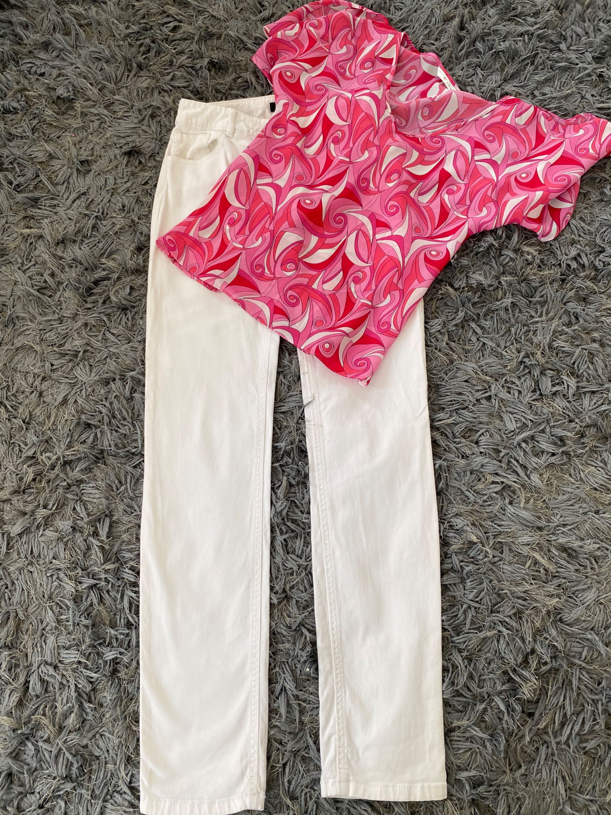 Spodnie biale, damskie F&F ( small)