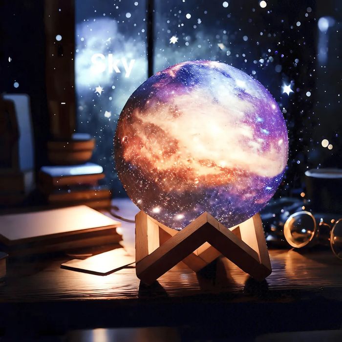 ночник, ночник луна, 3D лампа луна, ночник для детей