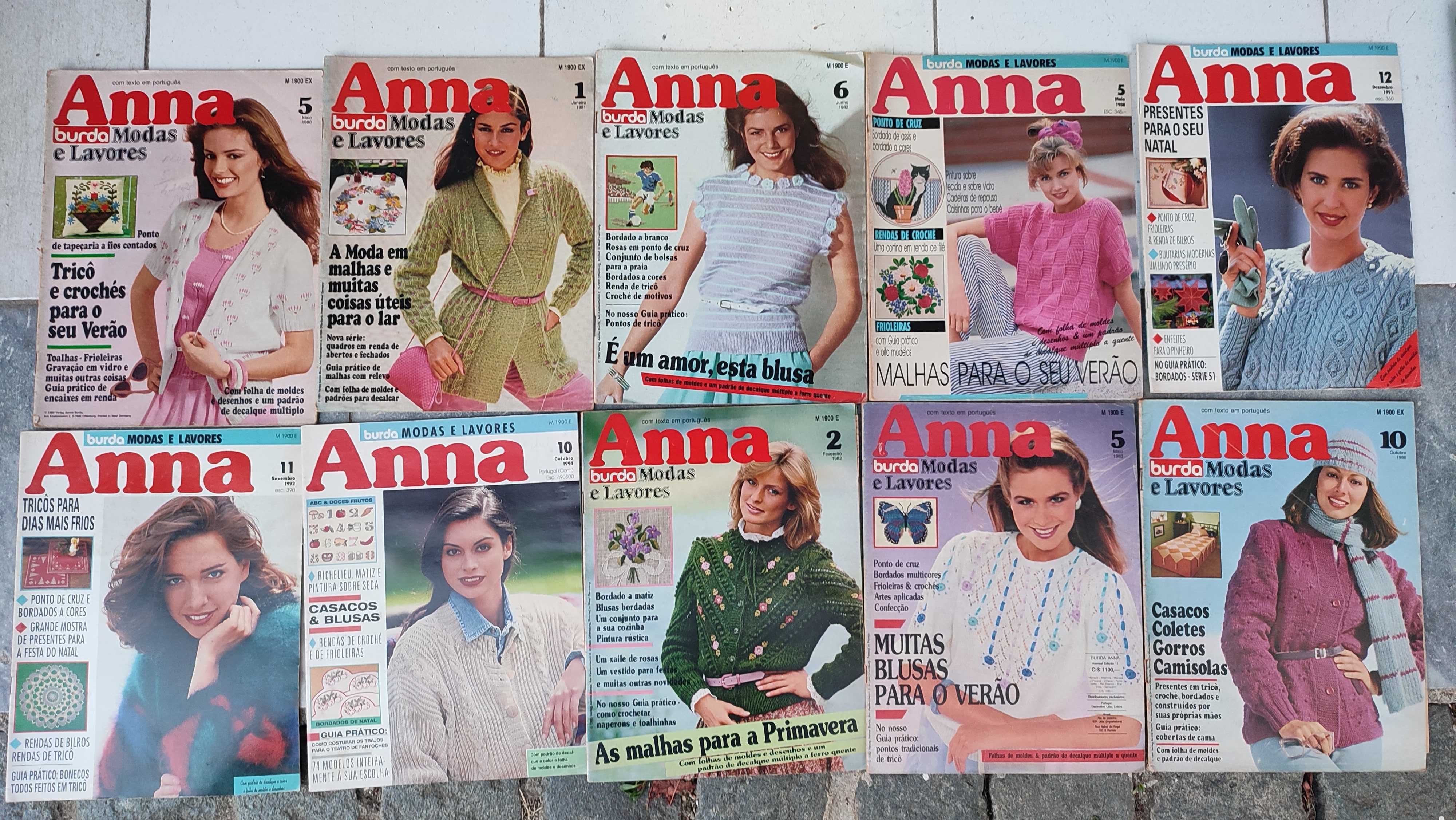 Lote 76 Revistas Anna Burda Modas e Lavores