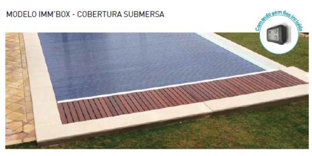 cobertura segurança piscina IMMBOX laminas cinza claro 4x8m